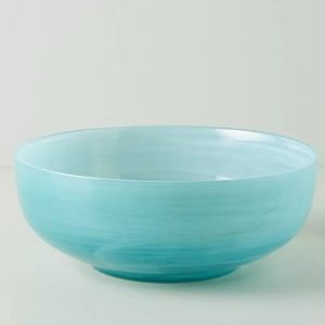 Anthropologie Lulu Serving Bowl  - teal